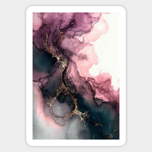 Bordo Horizon - Abstract Alcohol Ink Art Sticker